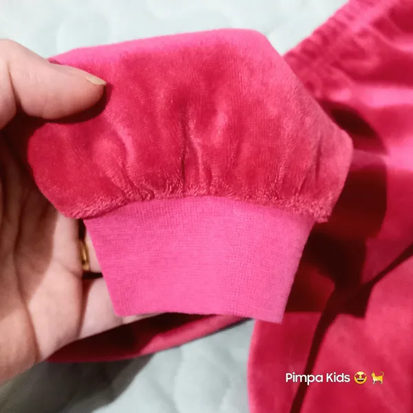 Calça bebê em plush tam 3/6 meses