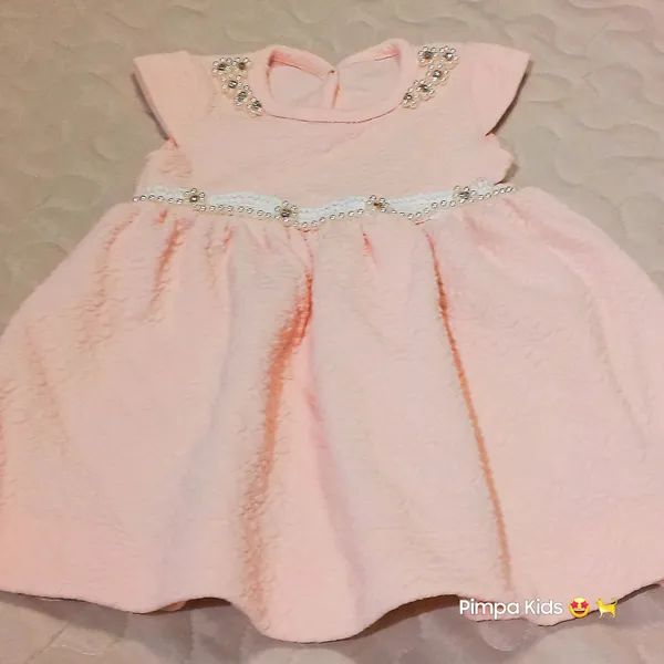 Vestido Kiki Xodó tam M rosa bebê