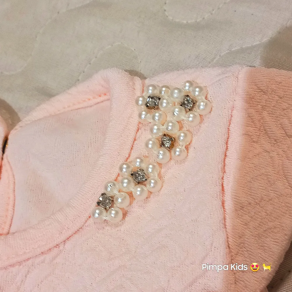 Vestido Kiki Xodó tam M rosa bebê