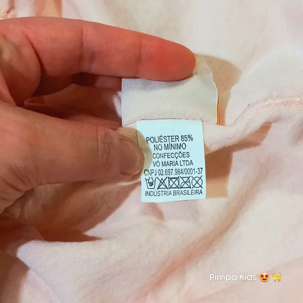 Vestido Kiki Xodó tam M rosa bebê