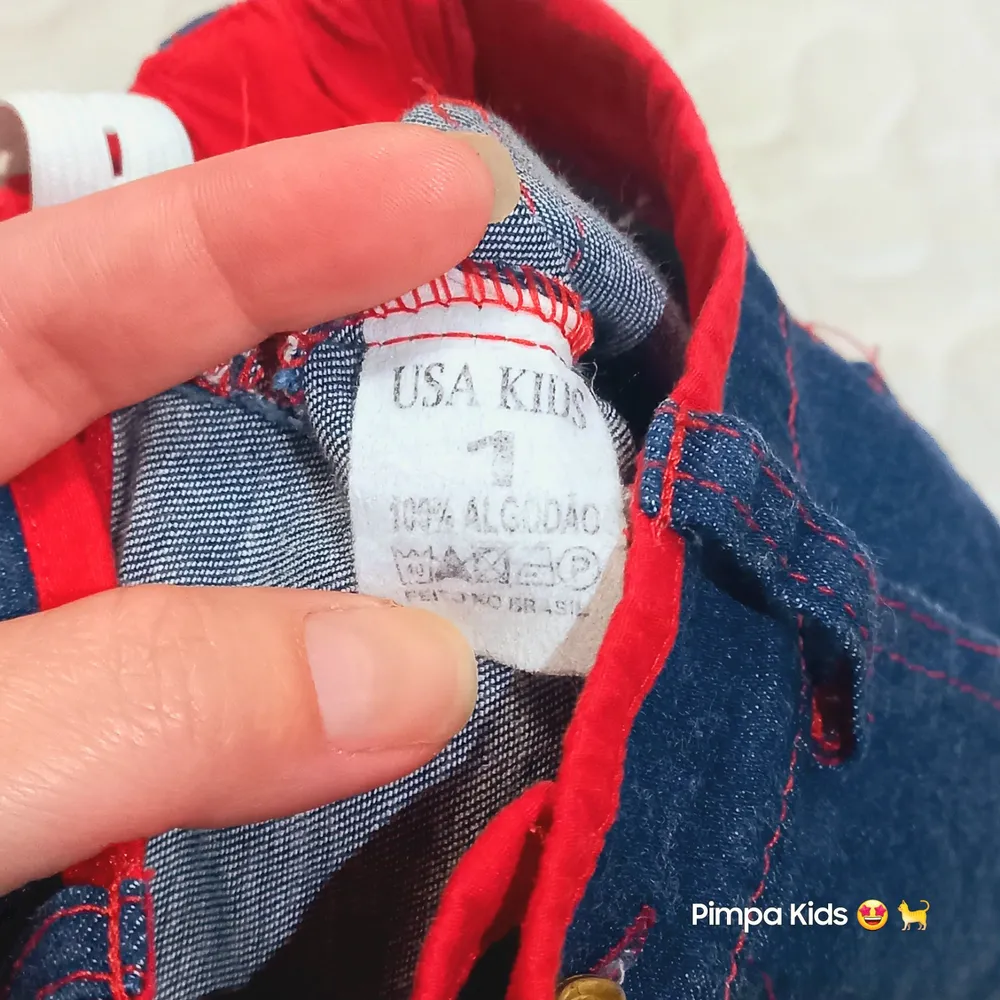 Bermuda jeans infantil Usa Kids, tam 1
