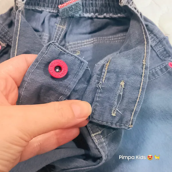Short jeans infantil P lavagem estonada