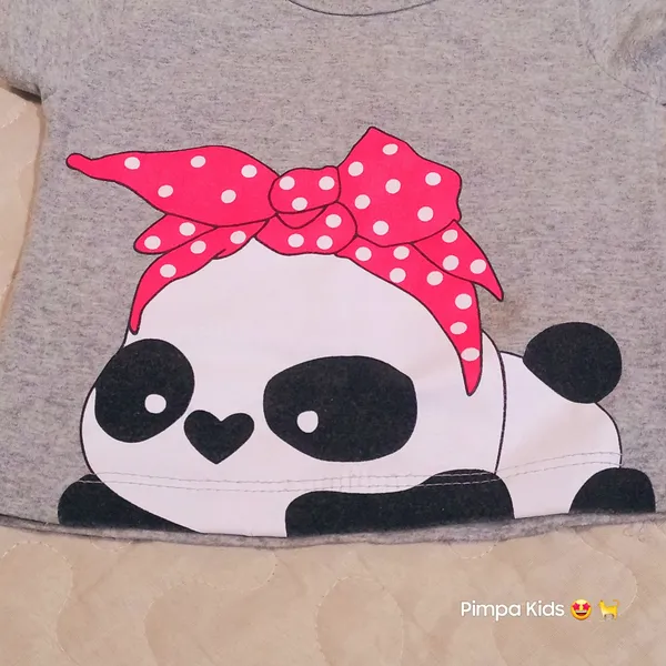 Camiseta infantil cinza mescla estampada,  tam P (bebê)