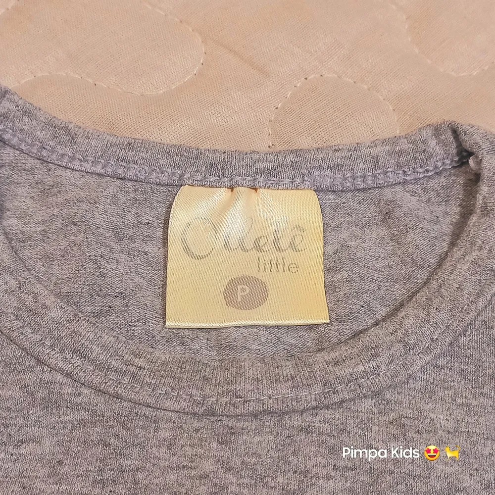 Camiseta infantil cinza mescla estampada,  tam P (bebê)