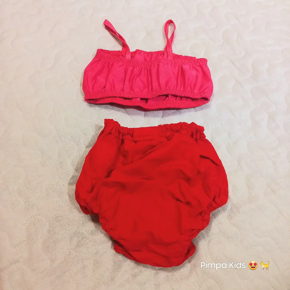 Conjunto top e tapa fralda tam 1