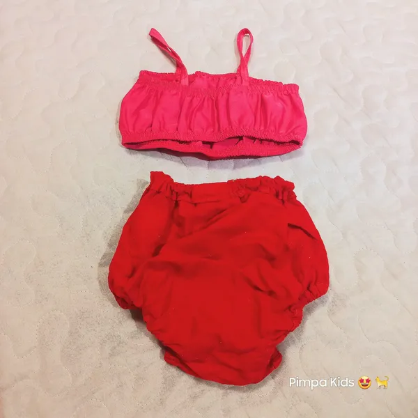 Conjunto top e tapa fralda tam 1