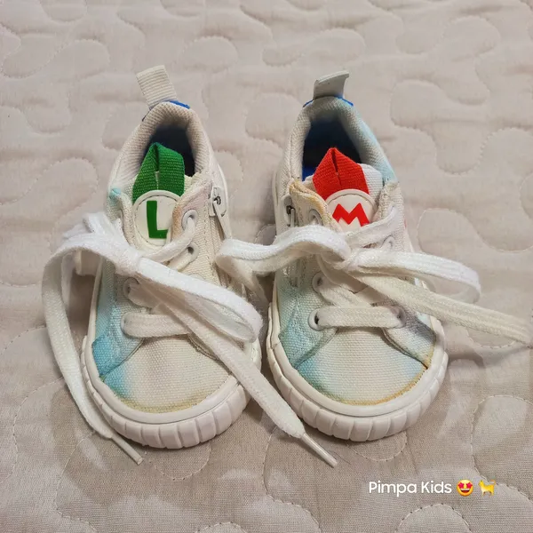Tênis infantil Zara Mário Kart, tam 19