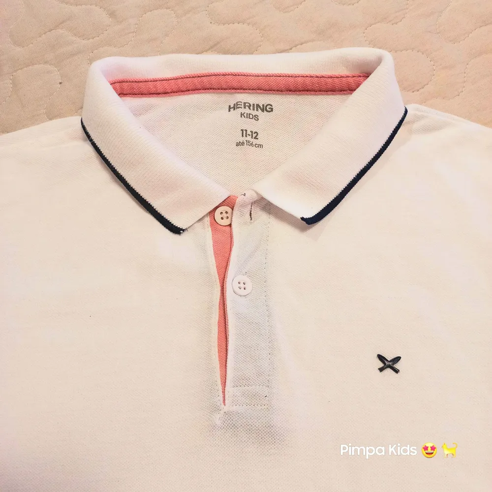 Camisa polo infantil da Hering Kids, tamanho 11-12 anos