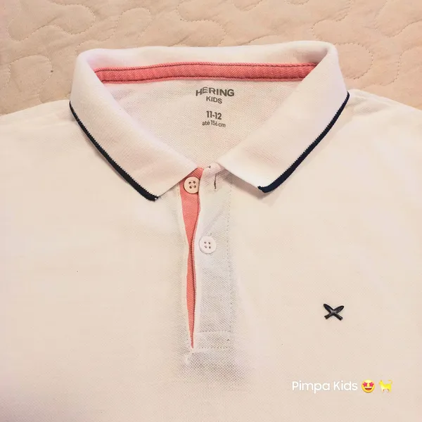 Camisa polo infantil da Hering Kids, tamanho 11-12 anos