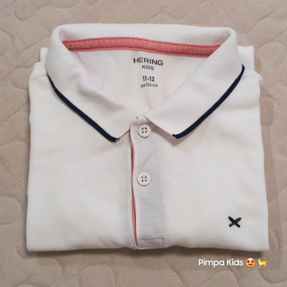 Camisa polo infantil da Hering Kids, tamanho 11-12 anos