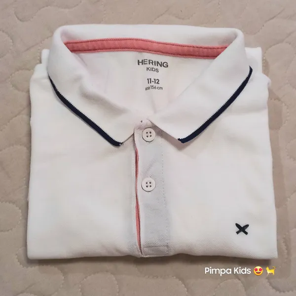 Camisa polo infantil da Hering Kids, tamanho 11-12 anos