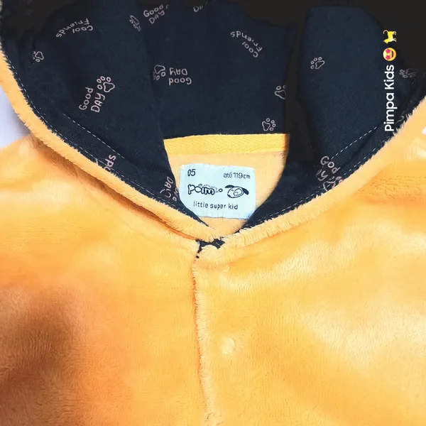 Casaco de fleece infantil com capuz, Póim tam 5