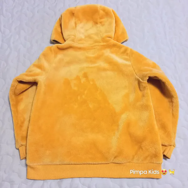 Casaco de fleece infantil com capuz, Póim tam 5