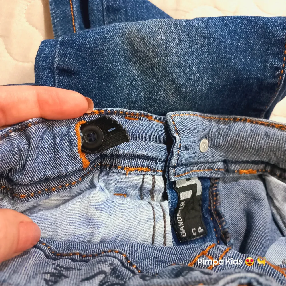 Calça jeans infantil da marca Gangster, tamanho 4