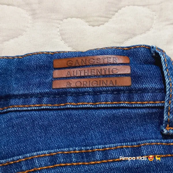 Calça jeans infantil da marca Gangster, tamanho 4