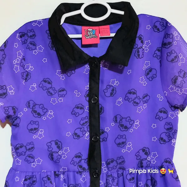 Vestido infantil oficial Monster High, tam 6