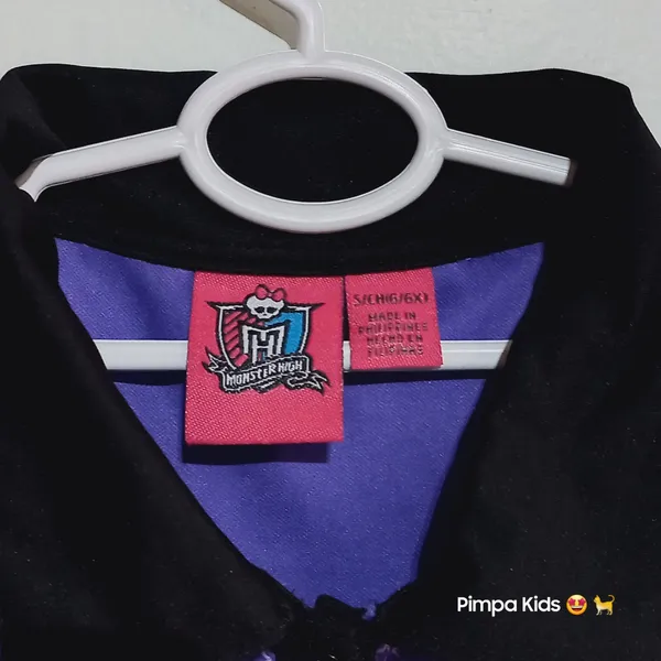 Vestido infantil oficial Monster High, tam 6