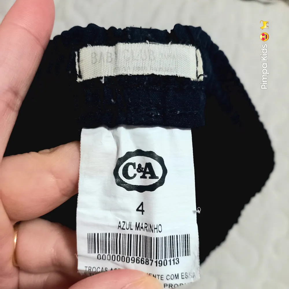 Short infantil da marca C&A, tam 4