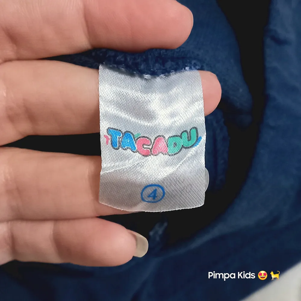 Short infantil da marca Tacadu, tam 4, azul