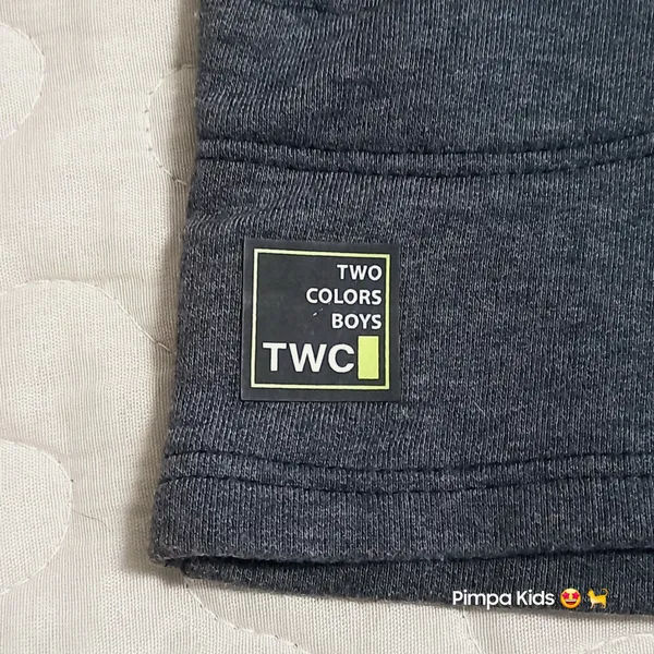 Bermuda infantil da marca Two Colors Boys, tam 4, cinza