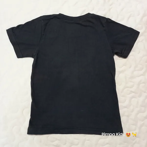 Camiseta infantil Mis, tamanho 4, preta