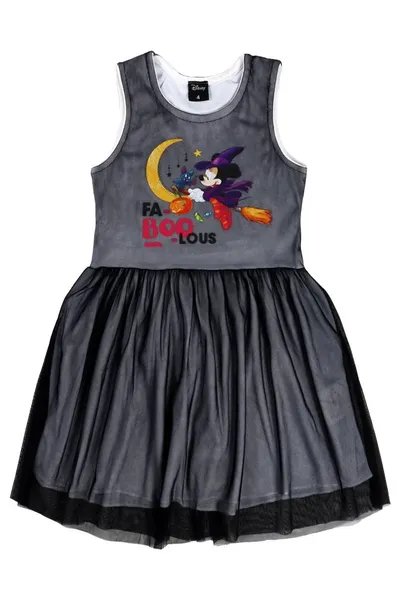 Vestido Infantil Feminino Regata com Tule Minnie tam 4