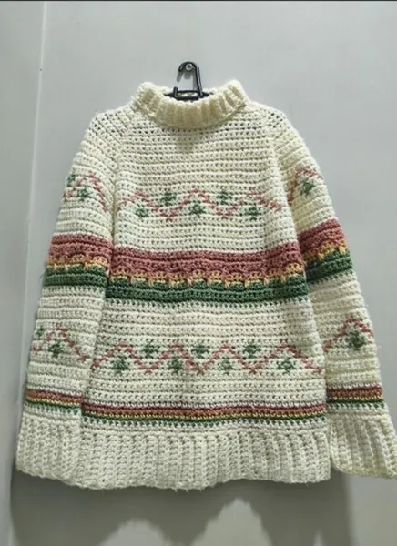 blusa de trico artesanal