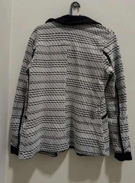 blazer pied poule lã