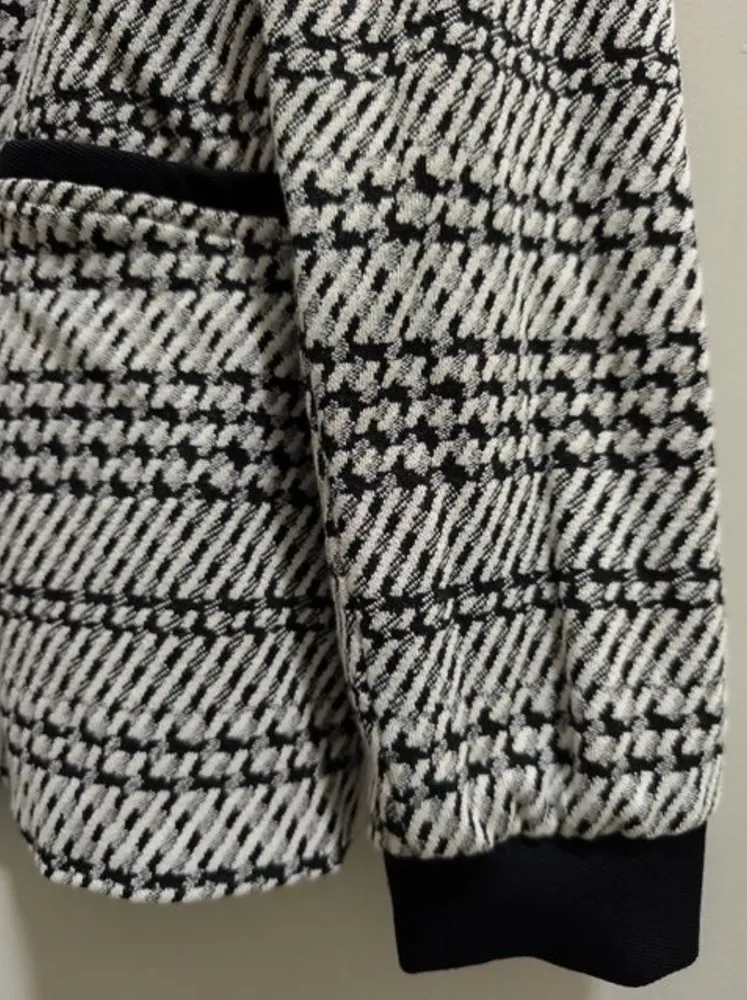 blazer pied poule lã