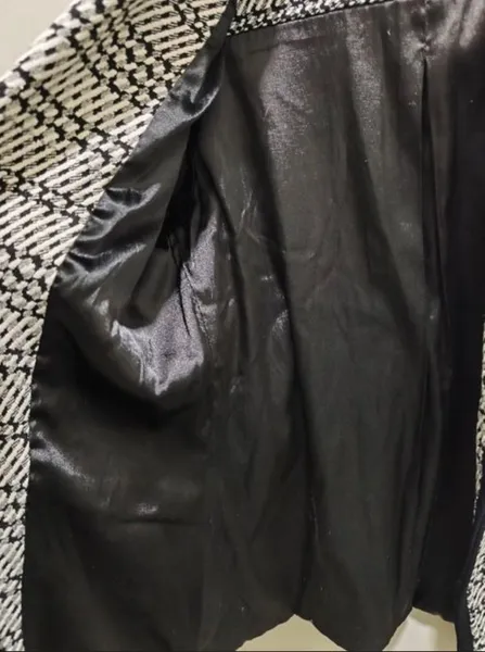 blazer pied poule lã
