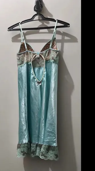 camisola cetim e renda