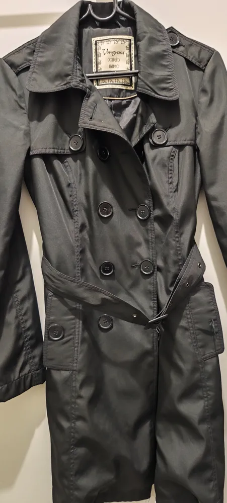 trench coat preto
