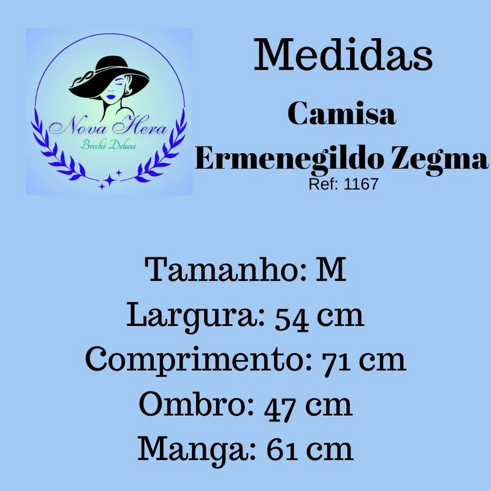 Camisa Masculina Ermenegildo Zegna Manga Longa Tam M
