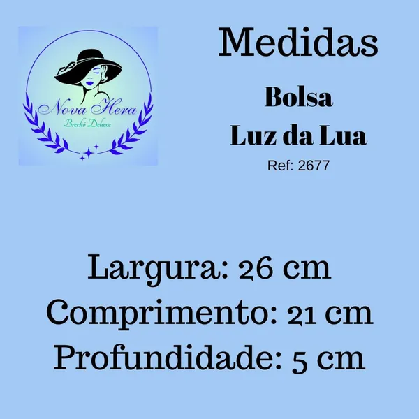 Bolsa de Couro Luz da Lua com Correntes na Alça