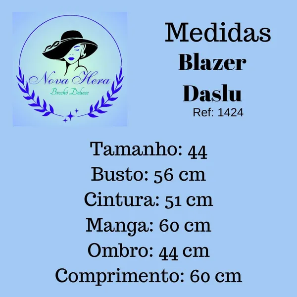 Blazer Feminino Daslu Risca de Giz Tam 44