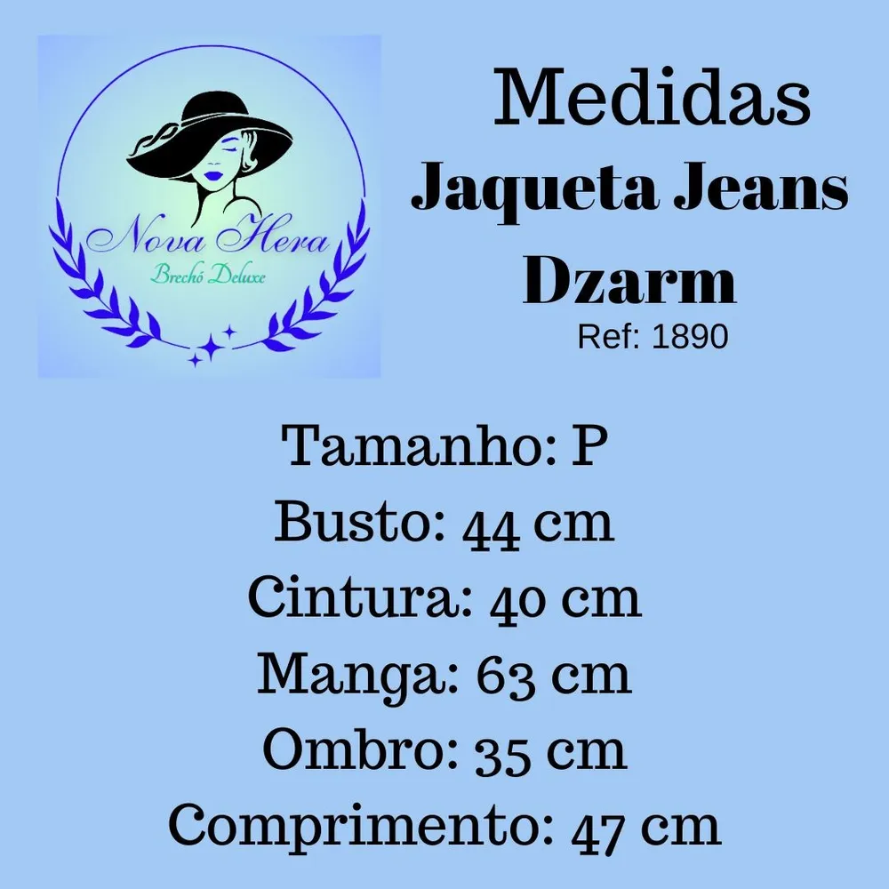 Jaqueta Jeans Dzarm Tam P