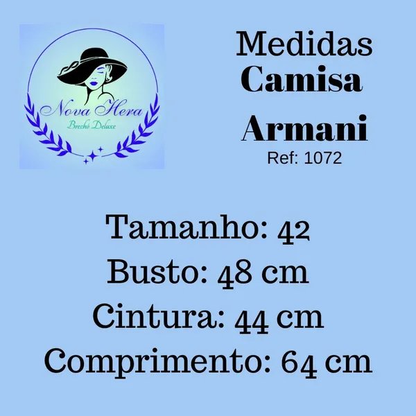 Camisa de Seda Armani Tam 42