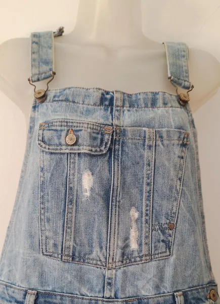 Jardineira Jeans Destroyed Feminina Zara Tamanho P