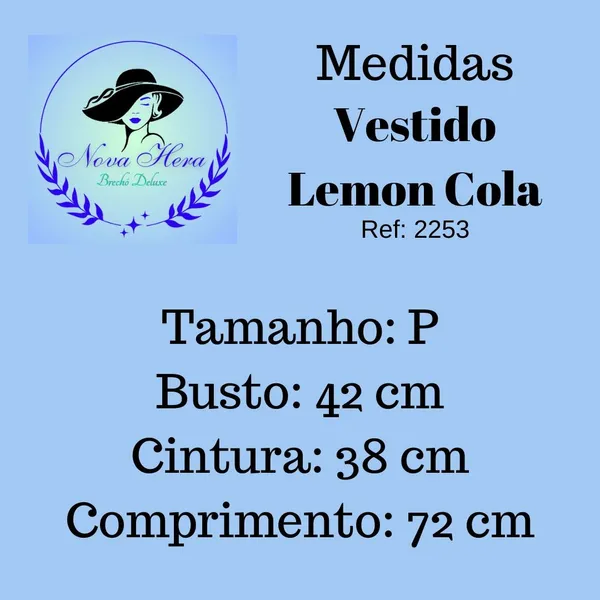 Vestido Feminino Tomara que Caia Lemon Cola Tamanho P