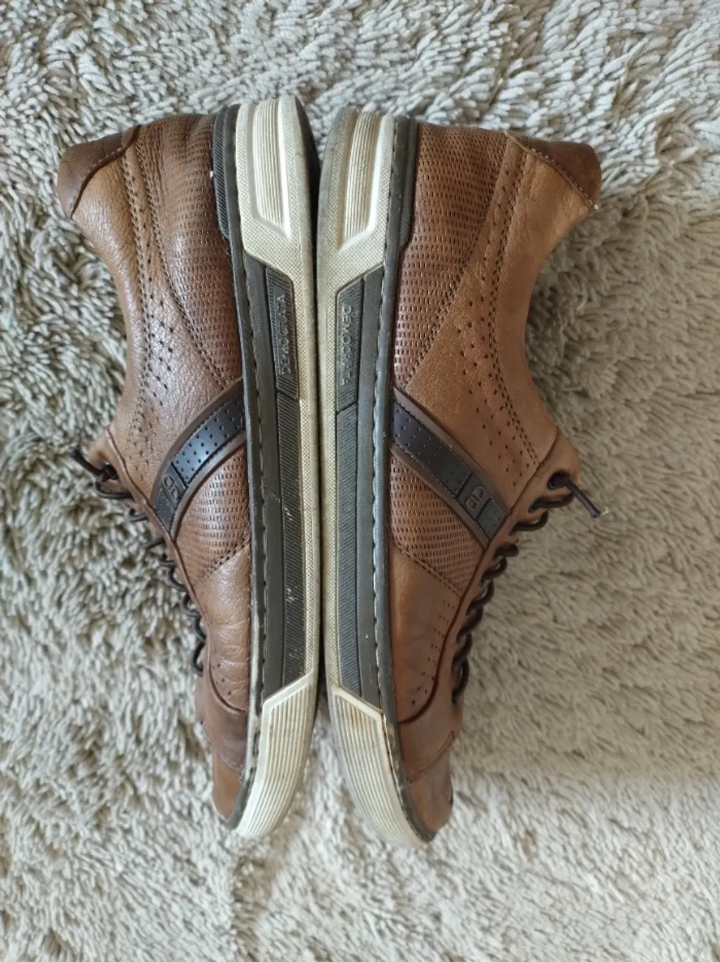 sapato masculino couro democrata