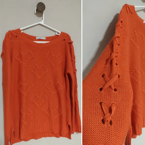 tricô coração feminino