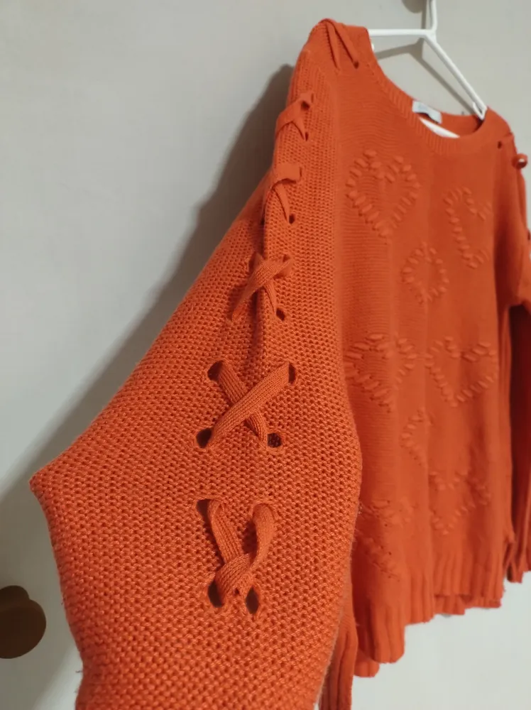 tricô coração feminino