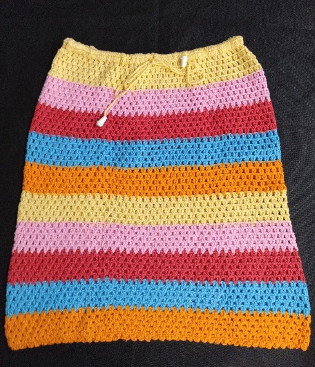 Saia em crochê, verão, praia