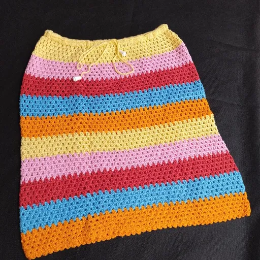 Saia em crochê, verão, praia