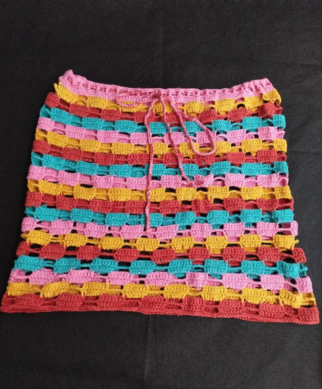 saia feita a mão, crochê, praia, verão