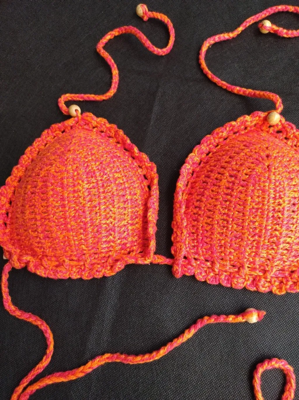 soutien biquíni em crochê, tamanho G