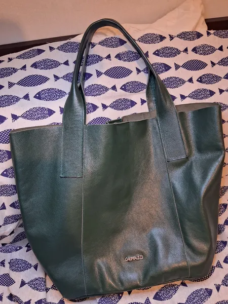 bolsa tipo saco, 100% couro