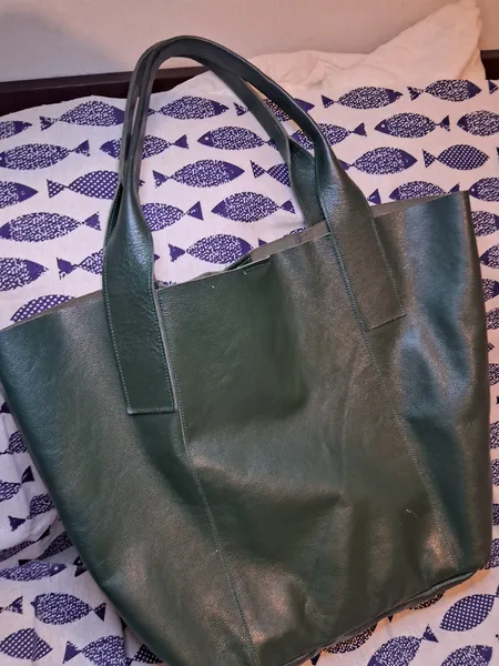 bolsa tipo saco, 100% couro