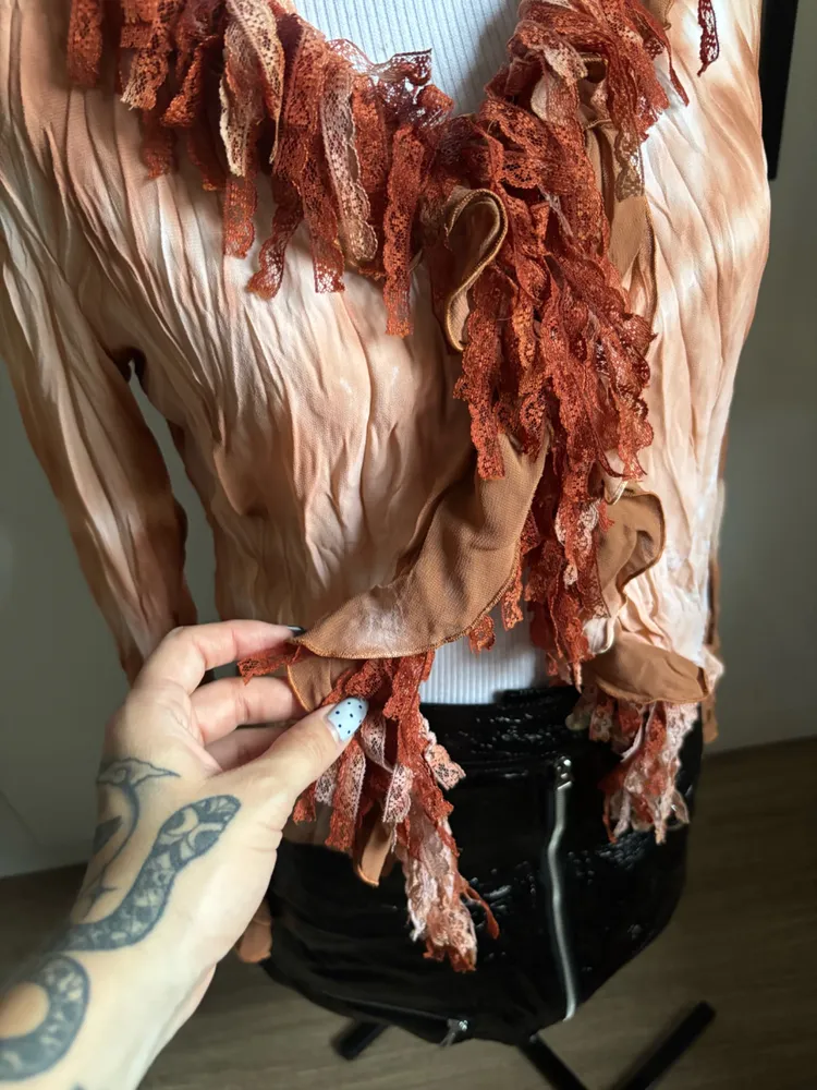 Camisa Babados Y2k