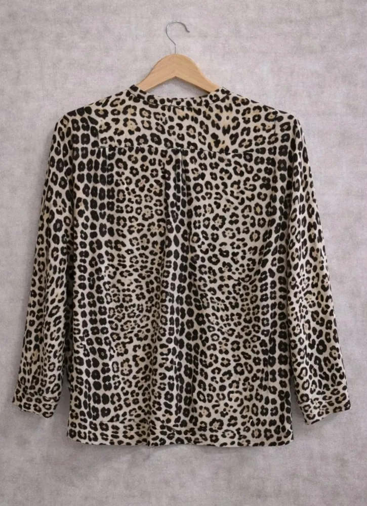 camisa feminina Zara animal print oncinha
